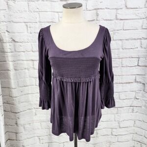 Vintage Y2K Babydoll Top Fairy Grunge Regency Dark Cottage Wool Coquette Large